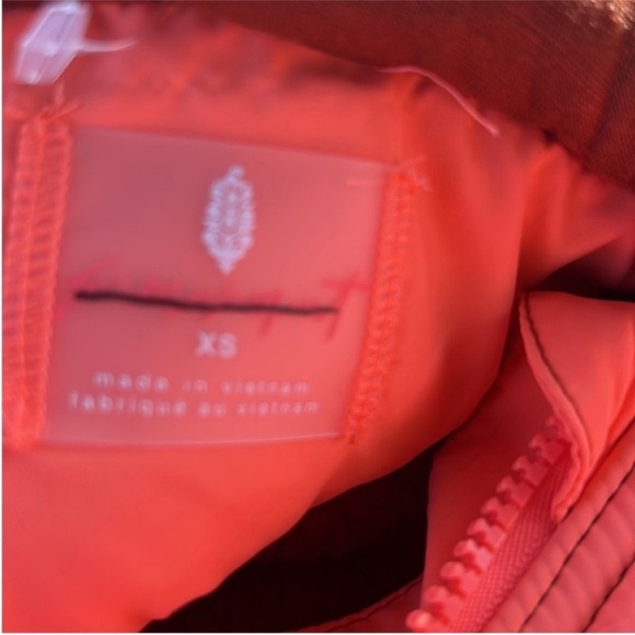 FP Movement XSmall Pullover Lead The Pack Fleece Neon Coral Combo Free People - Picture 11 of 12
